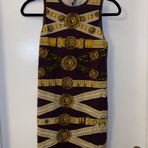 Versus Versace Purple and Gold Mini Dress